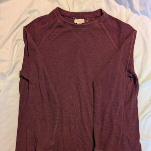 Burgundy Long Sleeved Sweater (Raglan Pattern)